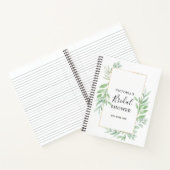 エレガント緑の葉ブライダルシャワーギフトリスト ノートブック (内部)