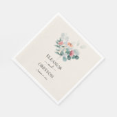 エレガント緑の野結婚花 スタンダードランチョンナプキン (角)