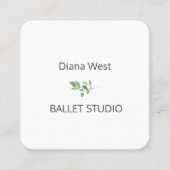 エレガント緑の離れモダンエッジ スクエア名刺 (正面)