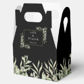 エレガント緑の黒い金ゴールド結婚ズ フェイバーボックス (オープン)