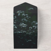 エレガント緑ひまわりフローラ夏結婚の全て オールインワン招待状 (外側)