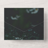 エレガント緑ひまわりフローラ夏結婚の全て オールインワン招待状 (裏面)