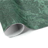 エレガント緑王室ののダマスクの花模様 ラッピングペーパー (ロールコーナー)