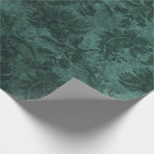 エレガント緑王室のダマスク花柄 ラッピングペーパー (角)