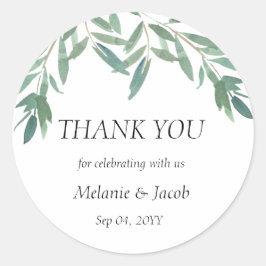 エレガント緑 ラウンドシール