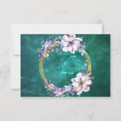 エレガント緑 出欠カード (裏面)