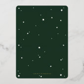 エレガント緑+金ゴールド散乱星ハローウィンパーティ 箔招待状 (裏面)