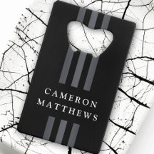 エレガント線モダンモノグラムの黒