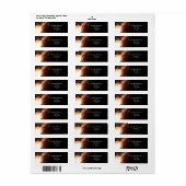 エレガント線白熱［赤熱］光を放つ│スパークル差出人住所ラベル ラベル (フルシート)