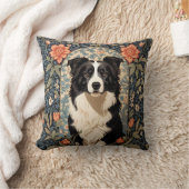 エレガント縁どコリー・ウィリアインスパイアム・モリス クッション (ブランケット)