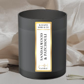 エレガント縁どシンプル金ゴールド改ざん防止キャンドル ラベル