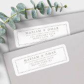 エレガント縁どバラ金ゴールドミニマル差出人住所 ラベル