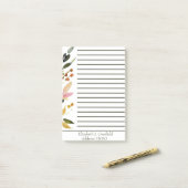 エレガント縁どパーソナライズされた ポストイット (デスク上)