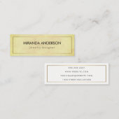 エレガント縁どフェイクGolden Chic Texture スキニー名刺 (正面/裏面)