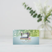 エレガント縁どフローラ裁縫機 名刺 (スタンド正面)