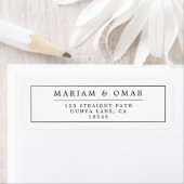 エレガント縁どミニマル差出人住所 ラベル (インサイチュ)