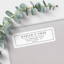 エレガント縁どミニマル差出人住所