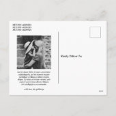 エレガント縁ど写真モダンChristmas シーズンポストカード (裏面)