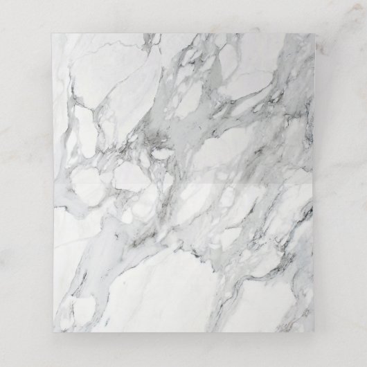 エレガント縁ど大理石空白のテーブルゲスト プレイスカード (内部開封)