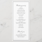 エレガント縁ど婚式 プログラム (裏面)