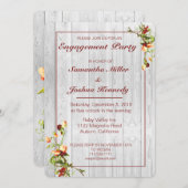 エレガント縁ど婚約パーティ 招待状 (正面/裏面)