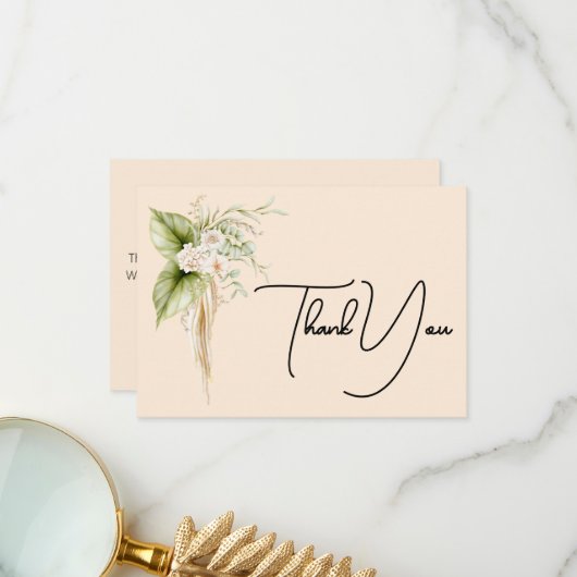 エレガント縁ど紙ラベル名タグ サンキューカード (正面/裏面インサイチュ)