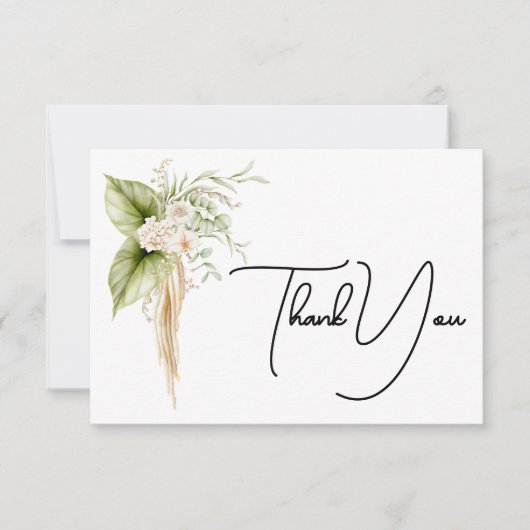 エレガント縁ど紙ラベル名タグ サンキューカード (正面)