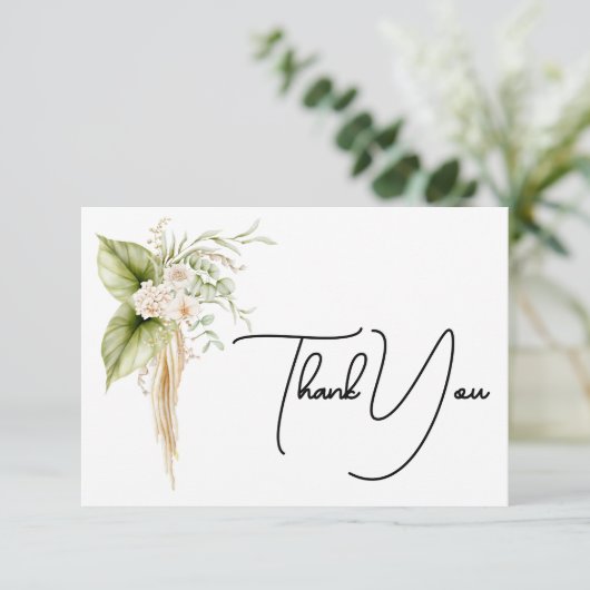 エレガント縁ど紙ラベル名タグ サンキューカード (スタンド正面)