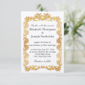 エレガント縁ど結婚つる植物 招待状 (スタンド正面)