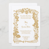 エレガント縁ど結婚フローラ 招待状 (正面/裏面)