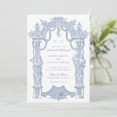 エレガント縁ど結婚式招待状 招待状 (スタンド正面)