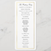 エレガント縁ど結婚式 プログラムテンプレート プログラム (裏面)