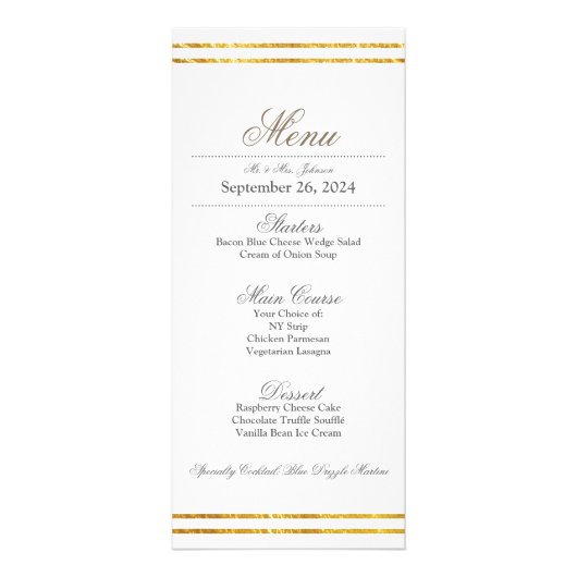 エレガント縁ど結婚金ゴールド ラックカード (正面)