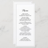エレガント縁ど結婚MinimalistのDinner Menu メニュー (正面/裏面)