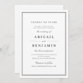 エレガント縁ど計画延期 招待状 (正面/裏面)