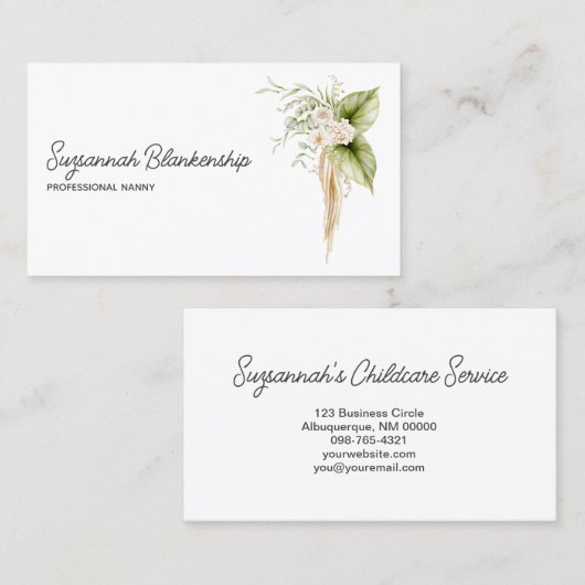 エレガント縁ど詳細右 名刺 (正面/裏面)