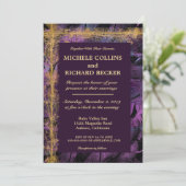 エレガント縁ど金ゴールド 招待状 (スタンド正面)