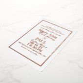 エレガント縁ど金ゴールド 箔招待状 (回転した状態)