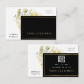 エレガント縁ど金ゴールドQRコード 名刺 (正面/裏面)