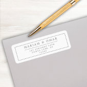 エレガント縁ど銀ミニマル差出人住所 ラベル