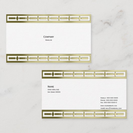 エレガント縁ど 名刺 (正面/裏面)