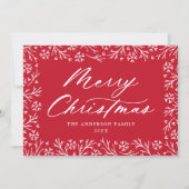 エレガント縁どSnowflake Red Non-Photo シーズンカード (正面)