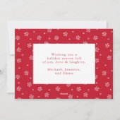 エレガント縁どSnowflake Red Non-Photo シーズンカード (裏面)