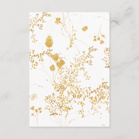 エレガント繊細なフローラ書結婚の詳細 エンクロージャーカード (裏面)