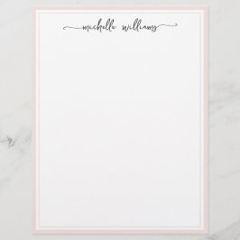 エレガント署名スクリプガーリート赤面縁ど レターヘッド