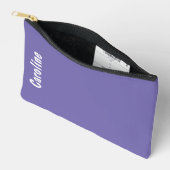 エレガント署名スクリプトモノグラム アクセサリーポーチ (見開き)