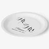 エレガント署名スクリプトモノグラム ペーパープレート (アングル)