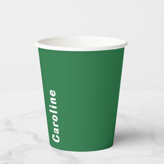 エレガント署名スクリプトモノグラム 紙コップ (正面)