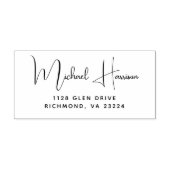 エレガント署名スクリプト差出人住所 ラバースタンプ (インプリント)