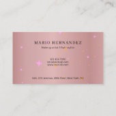 エレガント署名スクリプト書道エステティシャン 名刺 (裏面)